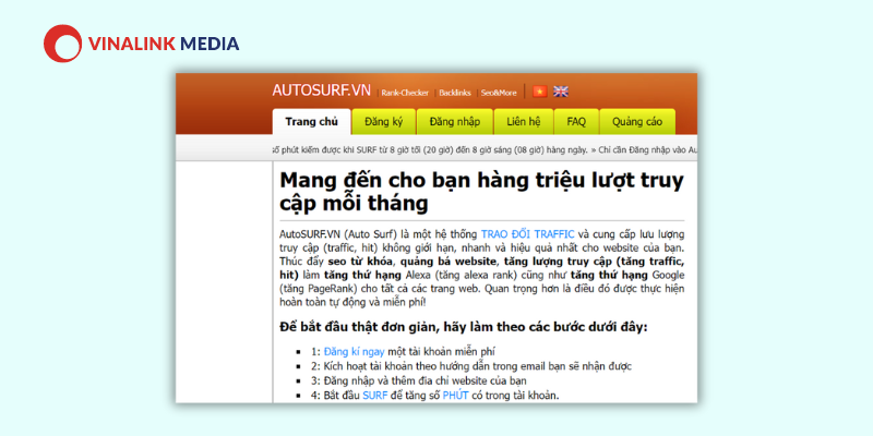 Phần mềm tăng lượt truy cập website Autosurf 